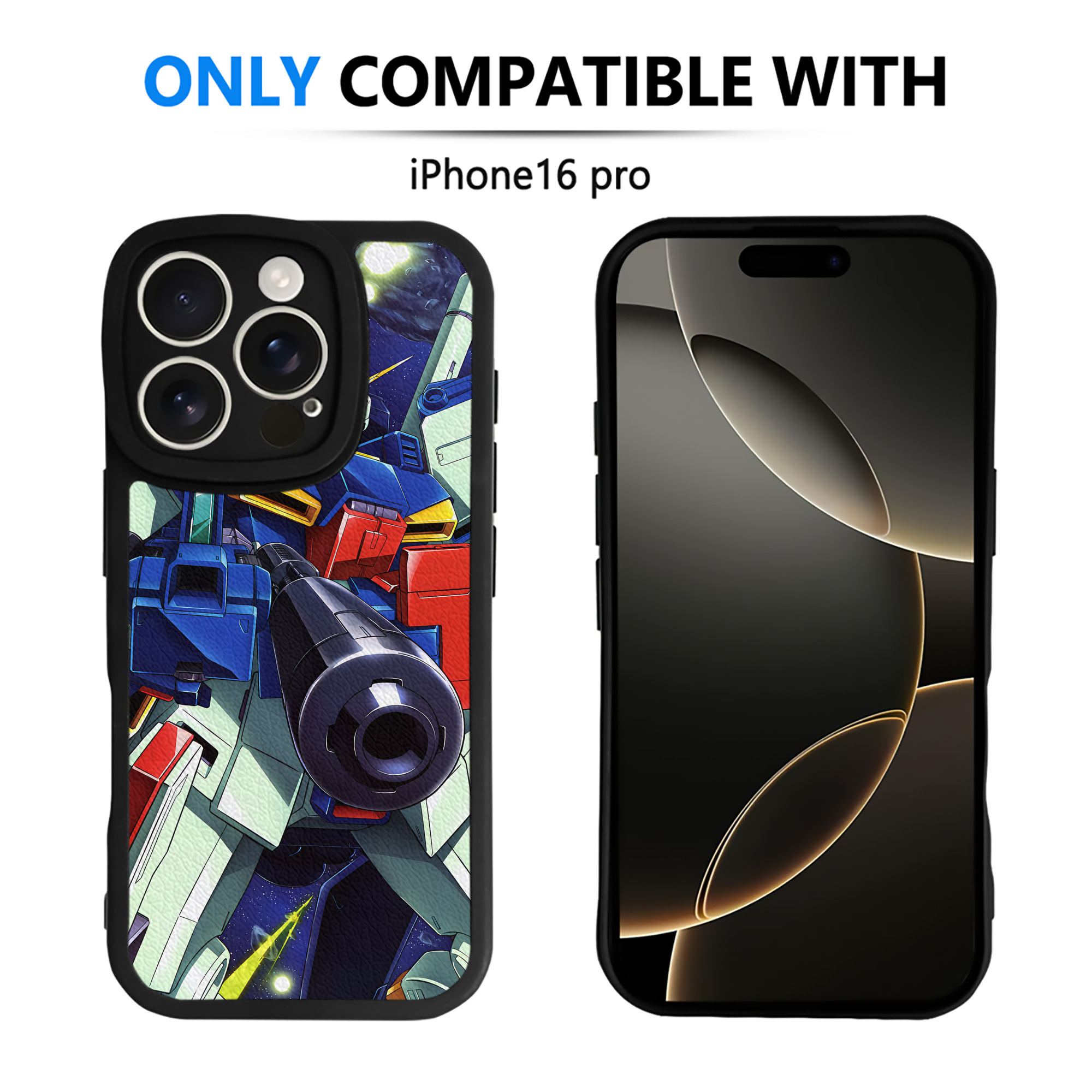 （画像用） 機動戦士ガンダム Mobile Suit Gundam 【iPhone 16シリーズ対応】シリコンスマホケース（レザー調） 材質：シリコン